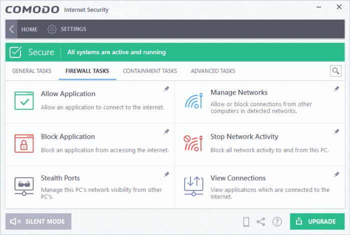 Comodo firewall dns