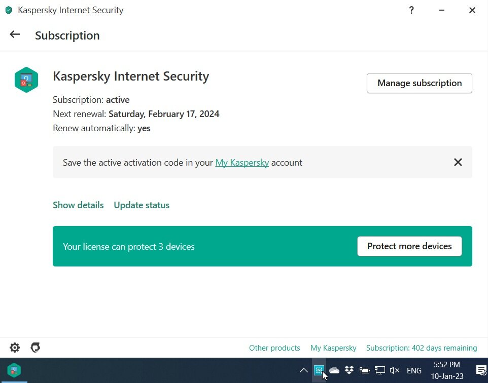 Kaspersky tweak assistant